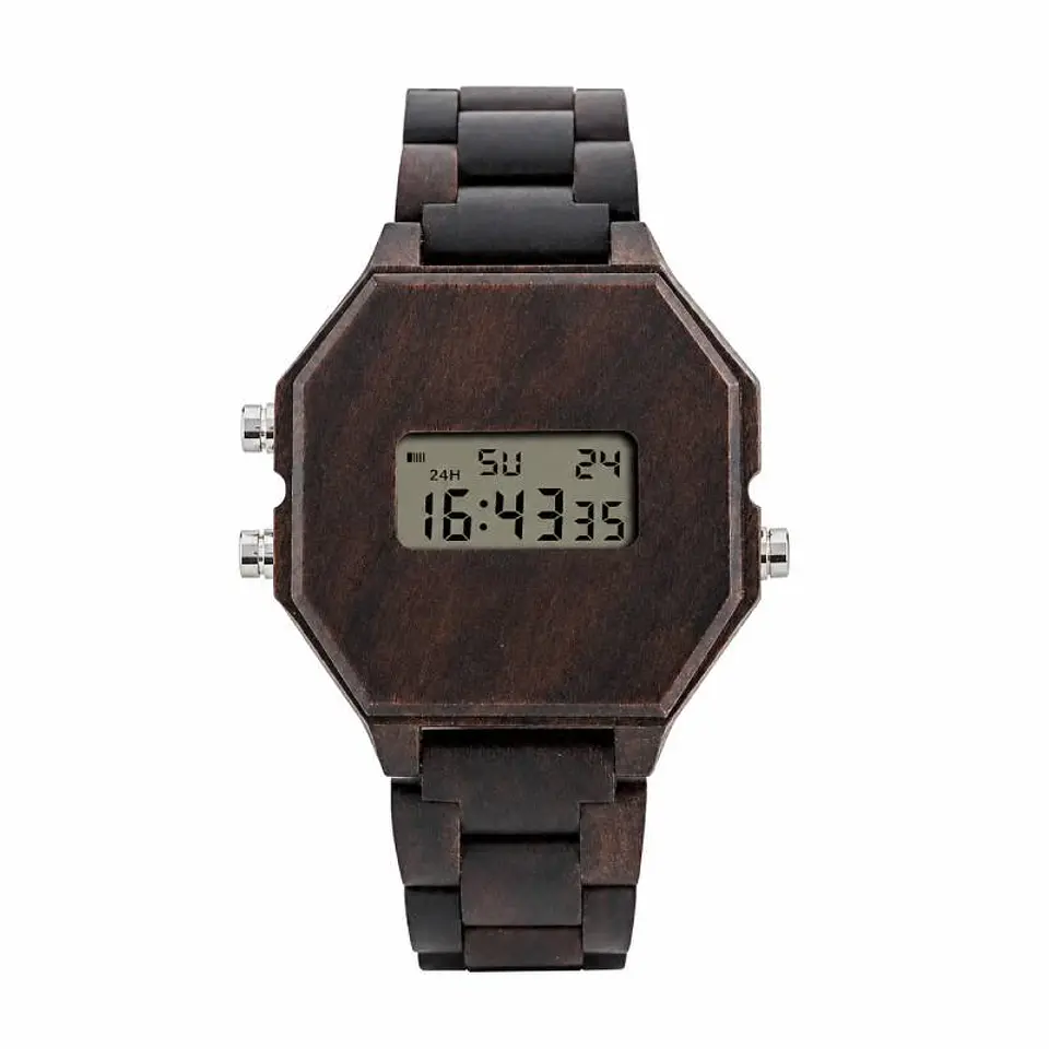 Reloj de madera Ebony Digital 2