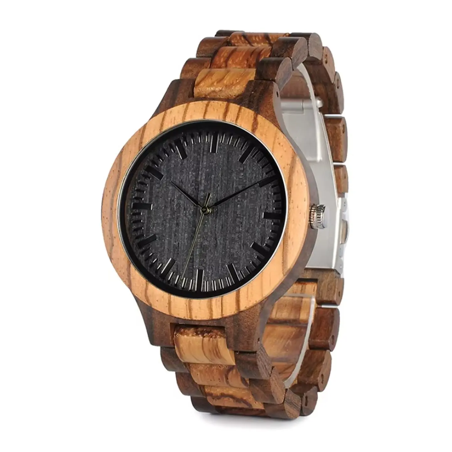 Reloj de madera Black Sand 4