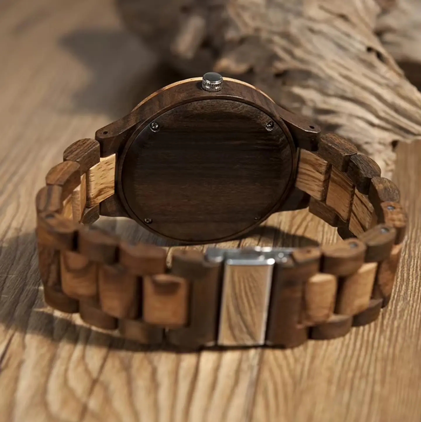 Reloj de madera Black Sand 7