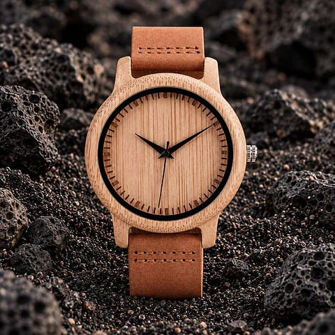 Reloj de madera Bamboo Harmony
