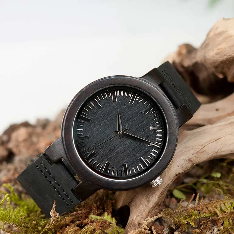 Reloj de madera Black Ebony  3