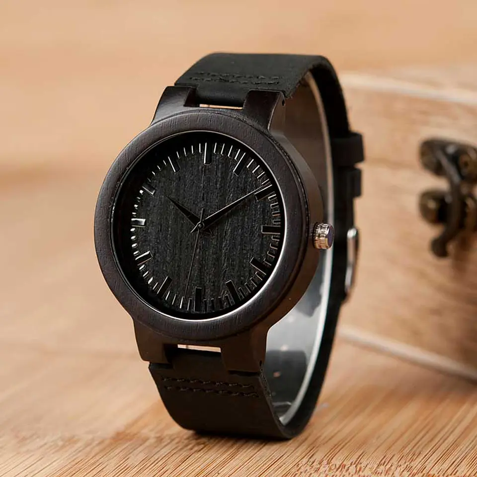 Reloj de madera Black Ebony  4
