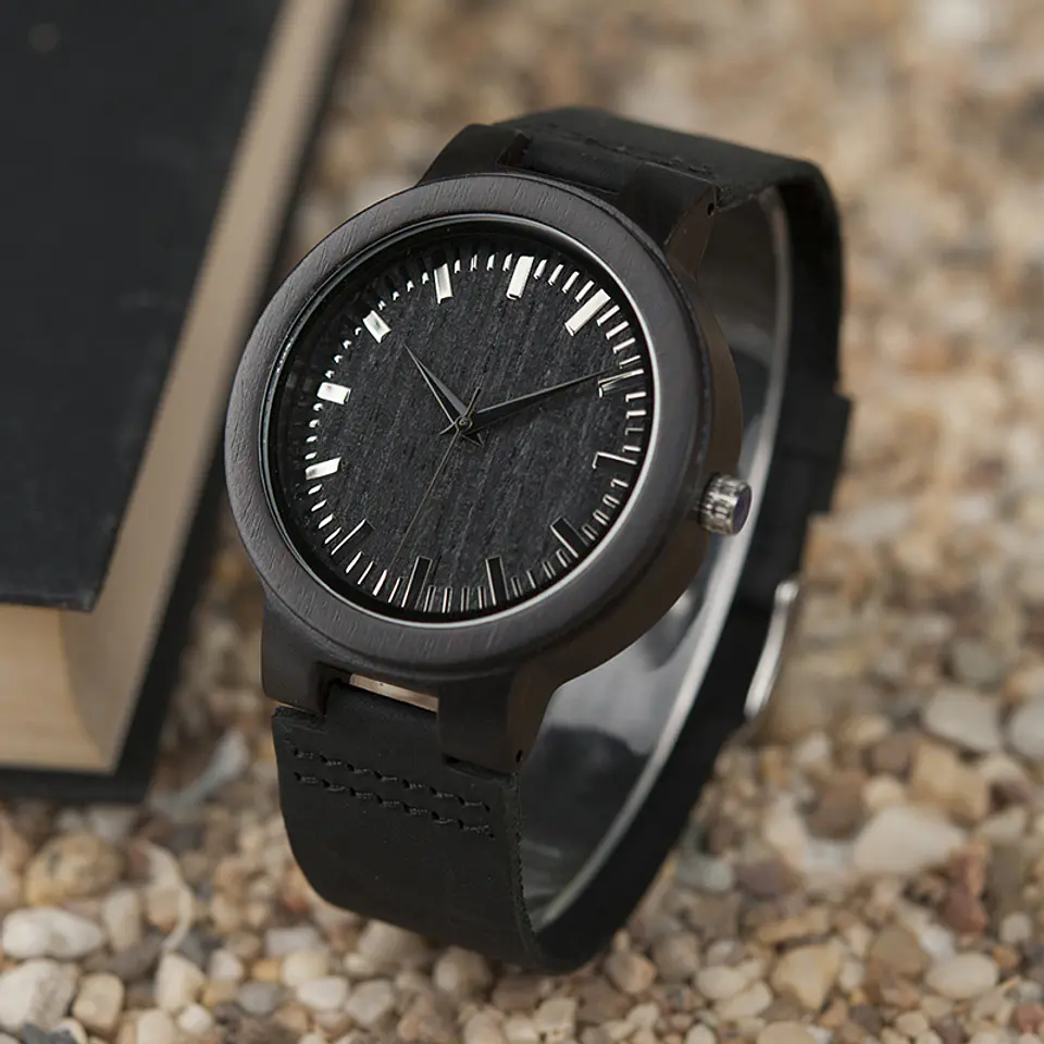 Reloj de madera Black Ebony  5