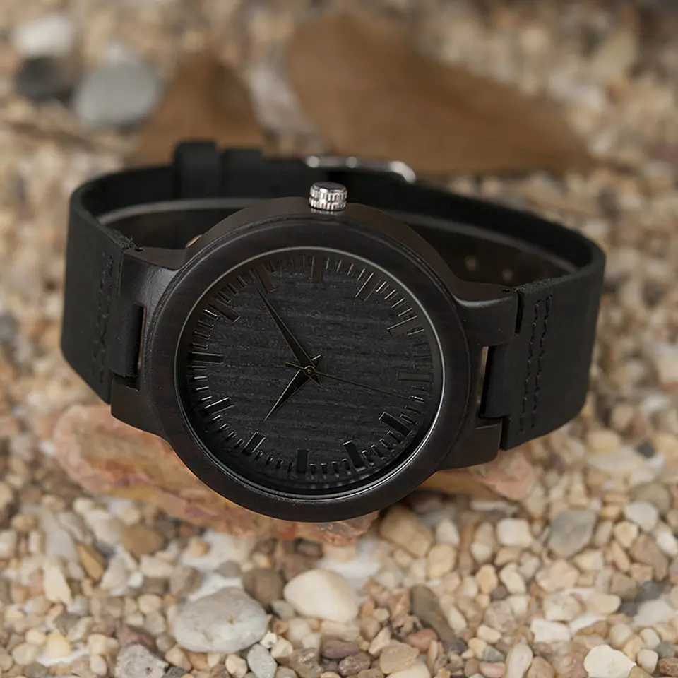 Reloj de madera Black Ebony  7