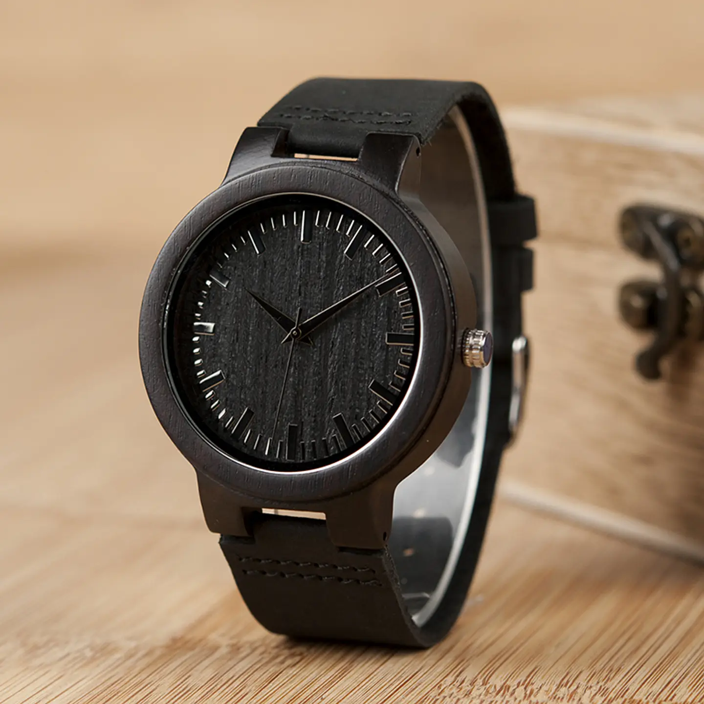 Reloj de madera Black Ebony  8
