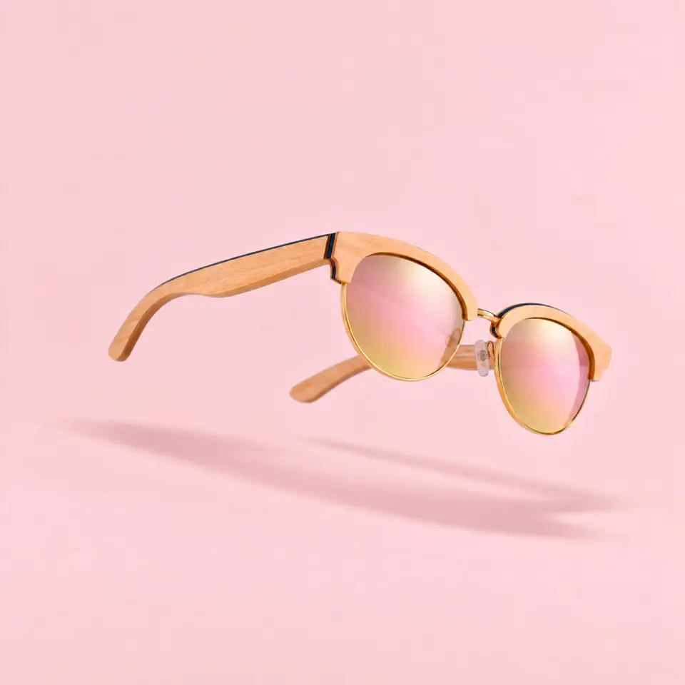 Gafas de madera Bamboo Pink 1