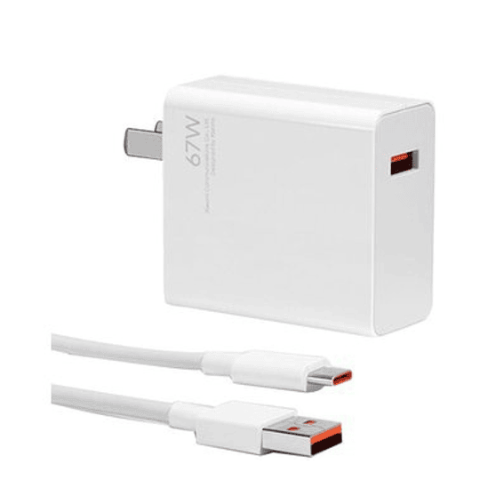 Xiaomi 67W Combo cargador y cable Type-A US White