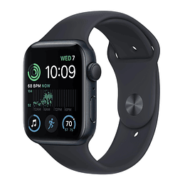 Apple Watch SE 2da Generacion 44mm GPS Midnight Aluminum Case with Sport Band, M/L / Open Box