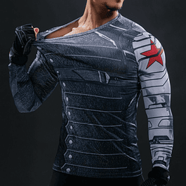 Polera Compresión Winter Soldier Manga Larga