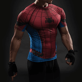 Polera Compresión Spiderman Manga Corta