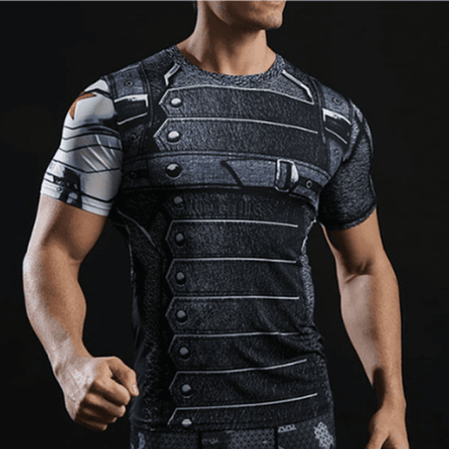 Polera Compresión Winter Soldier Manga Corta