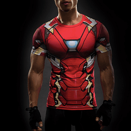 Polera Compresión Iron Man Manga Corta