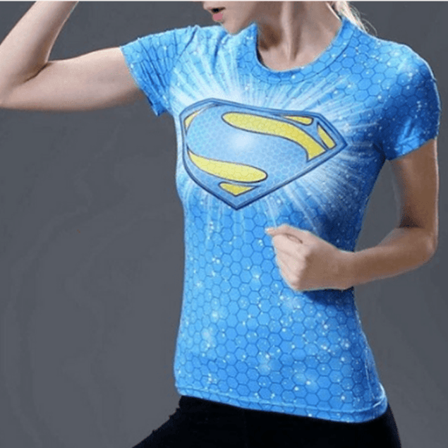 Polera Compresión SuperGirl Manga Corta