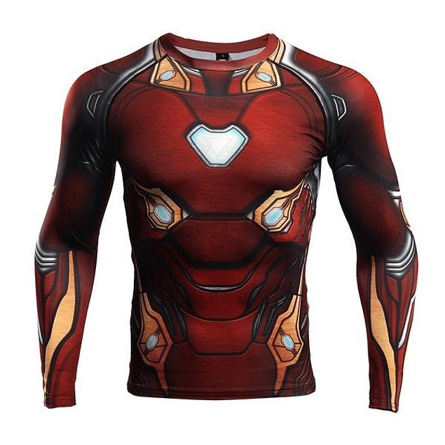 Polera Compresión Iron Man Manga Larga