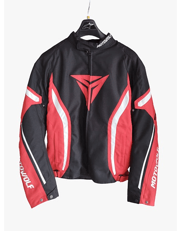 CHAQUETA MOTOWOLF ROJA TALLA 3XL