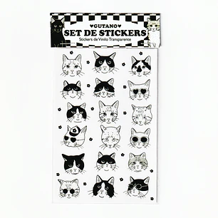 Set de stickers / Gatos