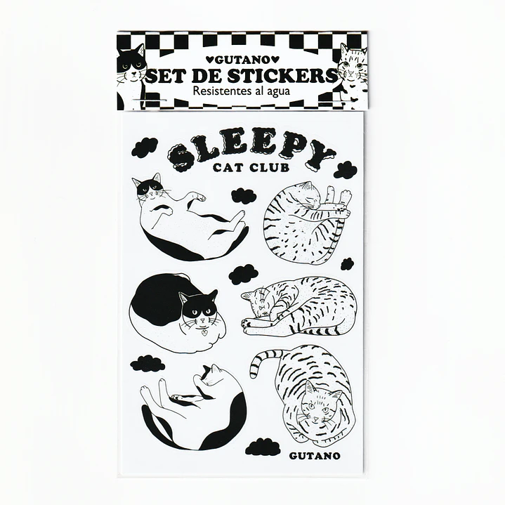 Set de stickers / Sleepy cat club 1