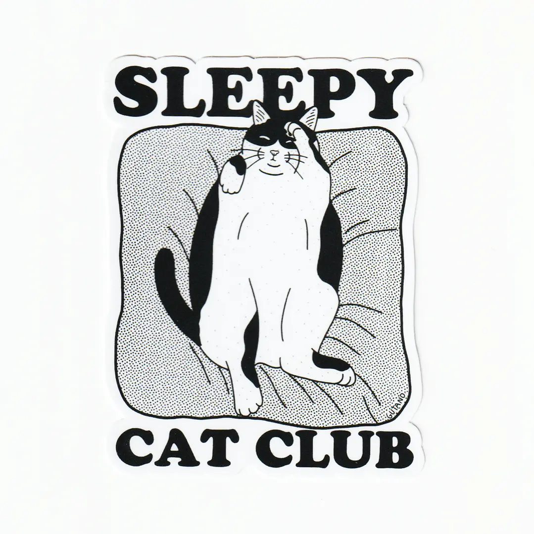 Sticker SLEEPY cat club 1