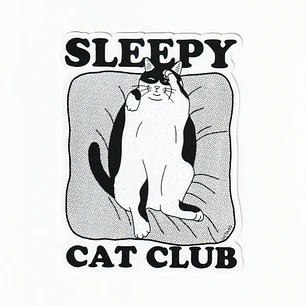 Sticker SLEEPY cat club