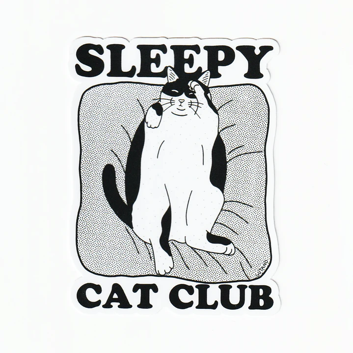 Sticker SLEEPY cat club 1