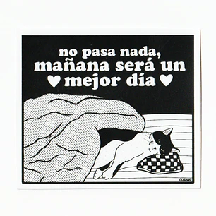 Sticker Mañana será un mejor día 
