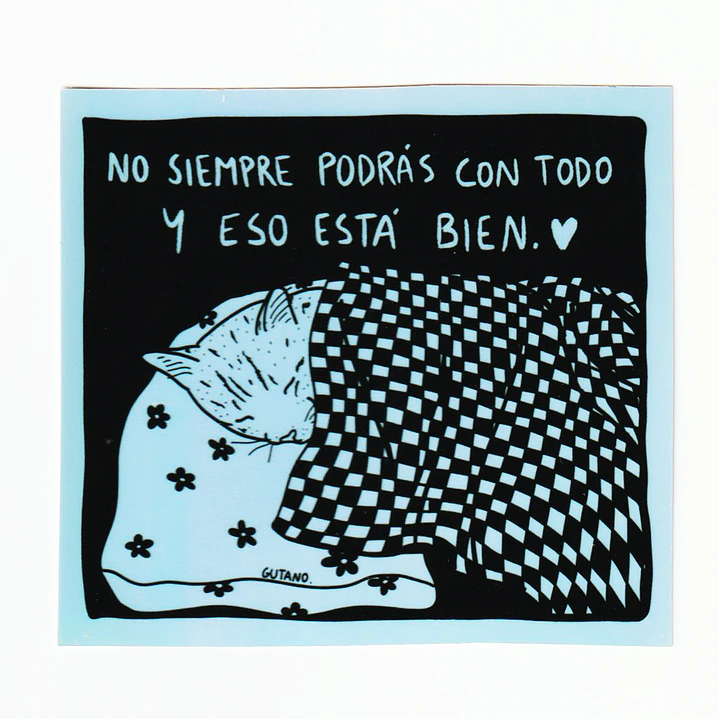 Sticker o Iman /  no siempre podrás con todo 1