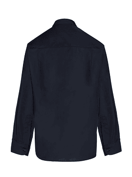 Camisa de hombre con cuello chino en negro