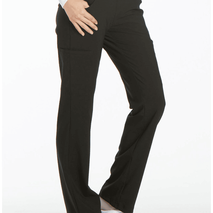 Pantalón Mujer Pierna Recta y Tiro Medio Elasticado CK002 3