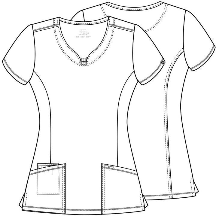 Top Diseño Mujer con Cuello Redondo CK609 6