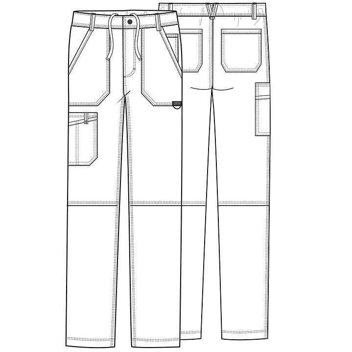 Pantalón Hombre con Cierre y Botón WW140 48