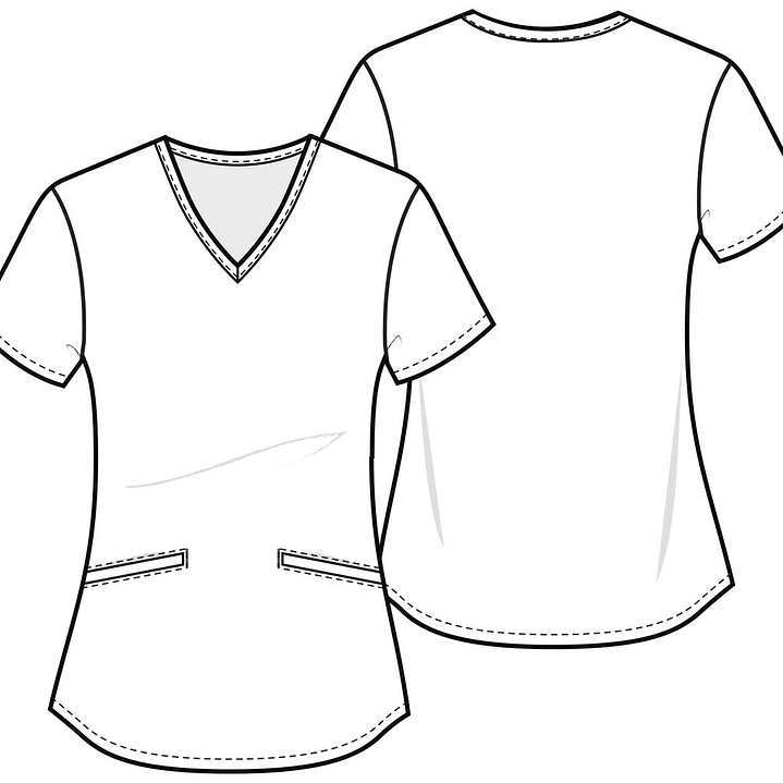 Top Diseño Mujer Con Cuello en V TF737 14