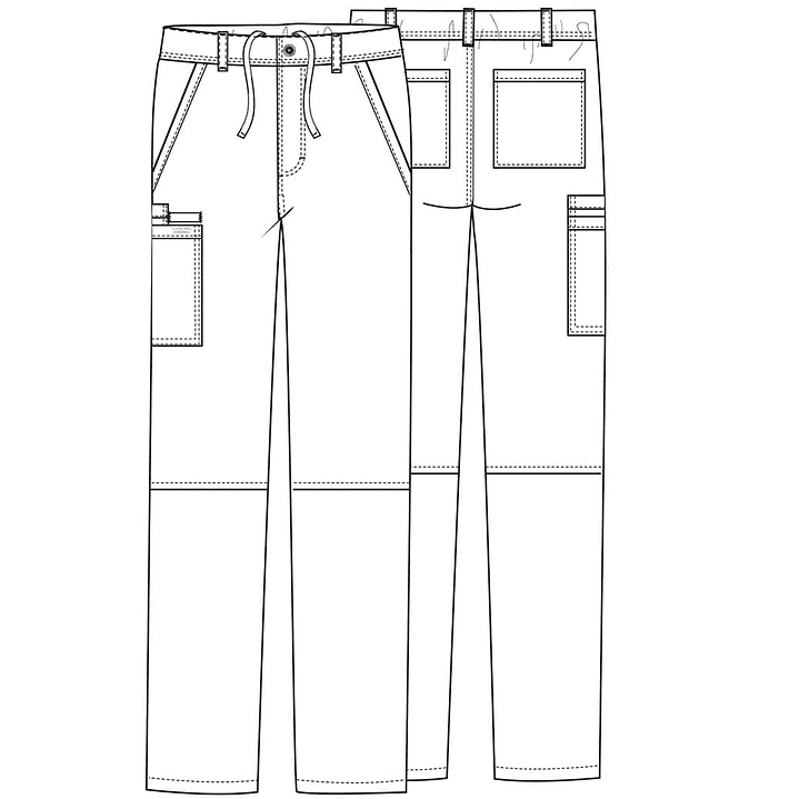 Pantalón Hombre Workwear con Botón WW200 4