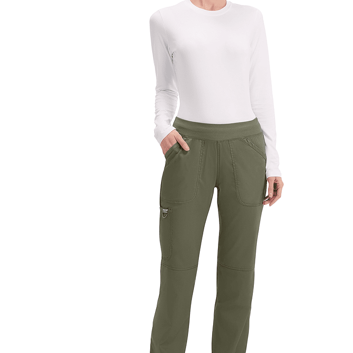 Pantalón Mujer de Tiro Medio y Pierna Recta WW110 22