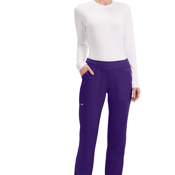 Pantalón Mujer de Tiro Medio y Pierna Recta WW110 28