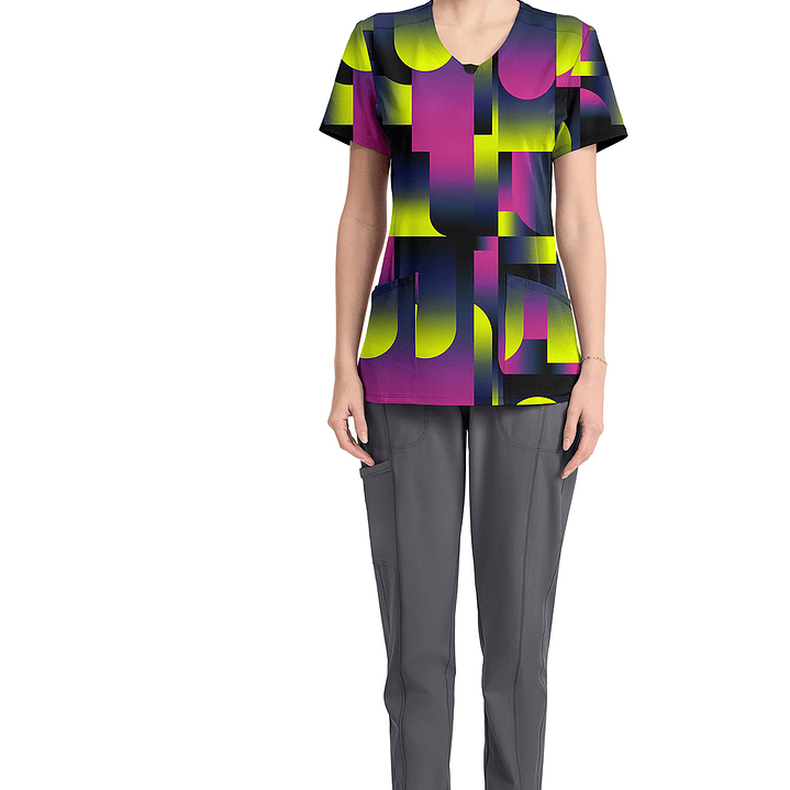 Top Diseño Mujer con Cuello Redondo CK609 2