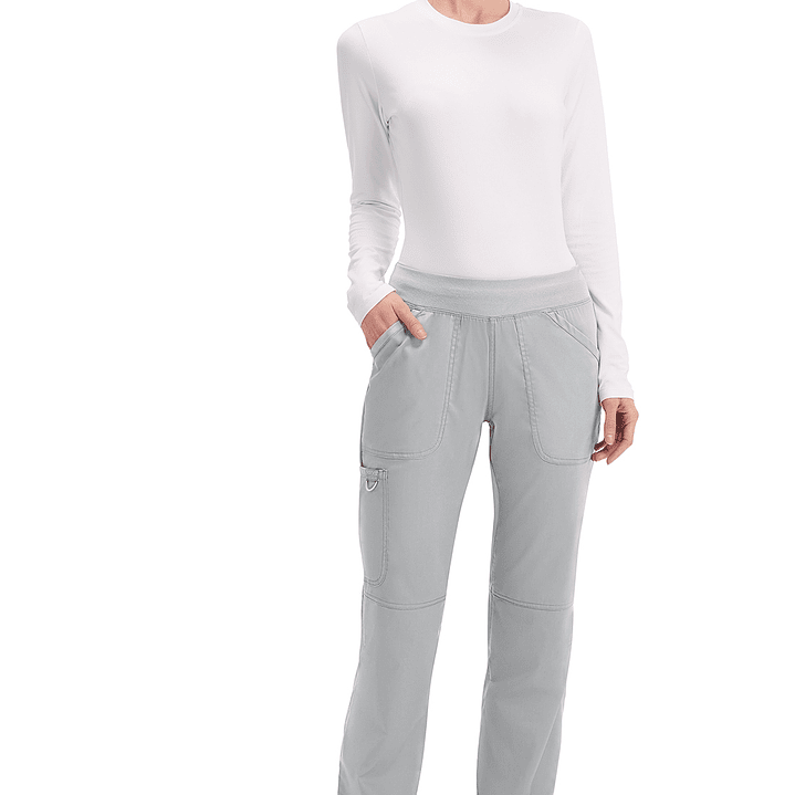 Pantalón Mujer de Tiro Medio y Pierna Recta WW110 39