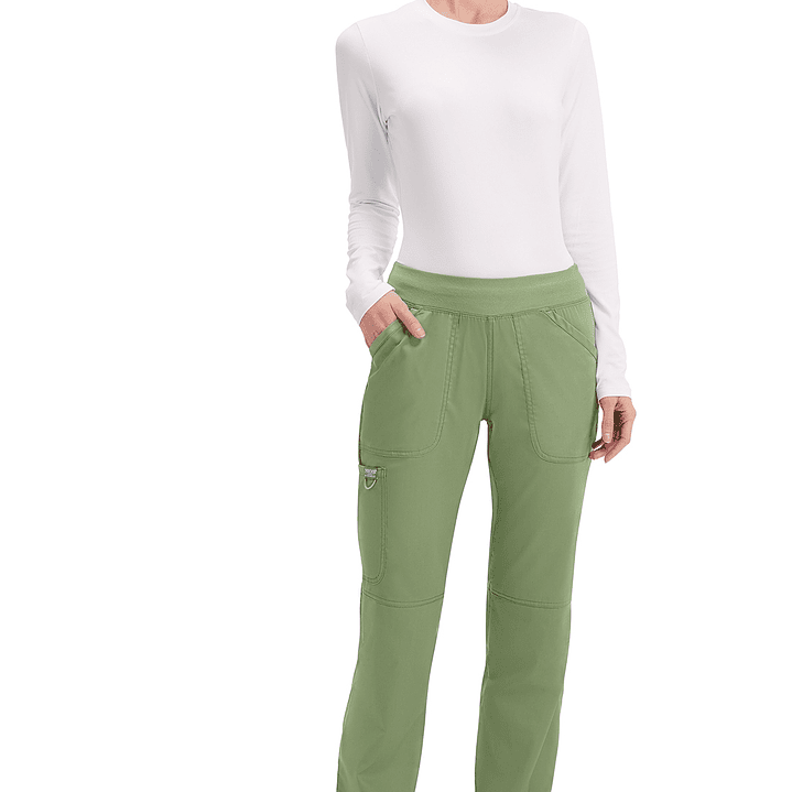 Pantalón Mujer de Tiro Medio y Pierna Recta WW110 45