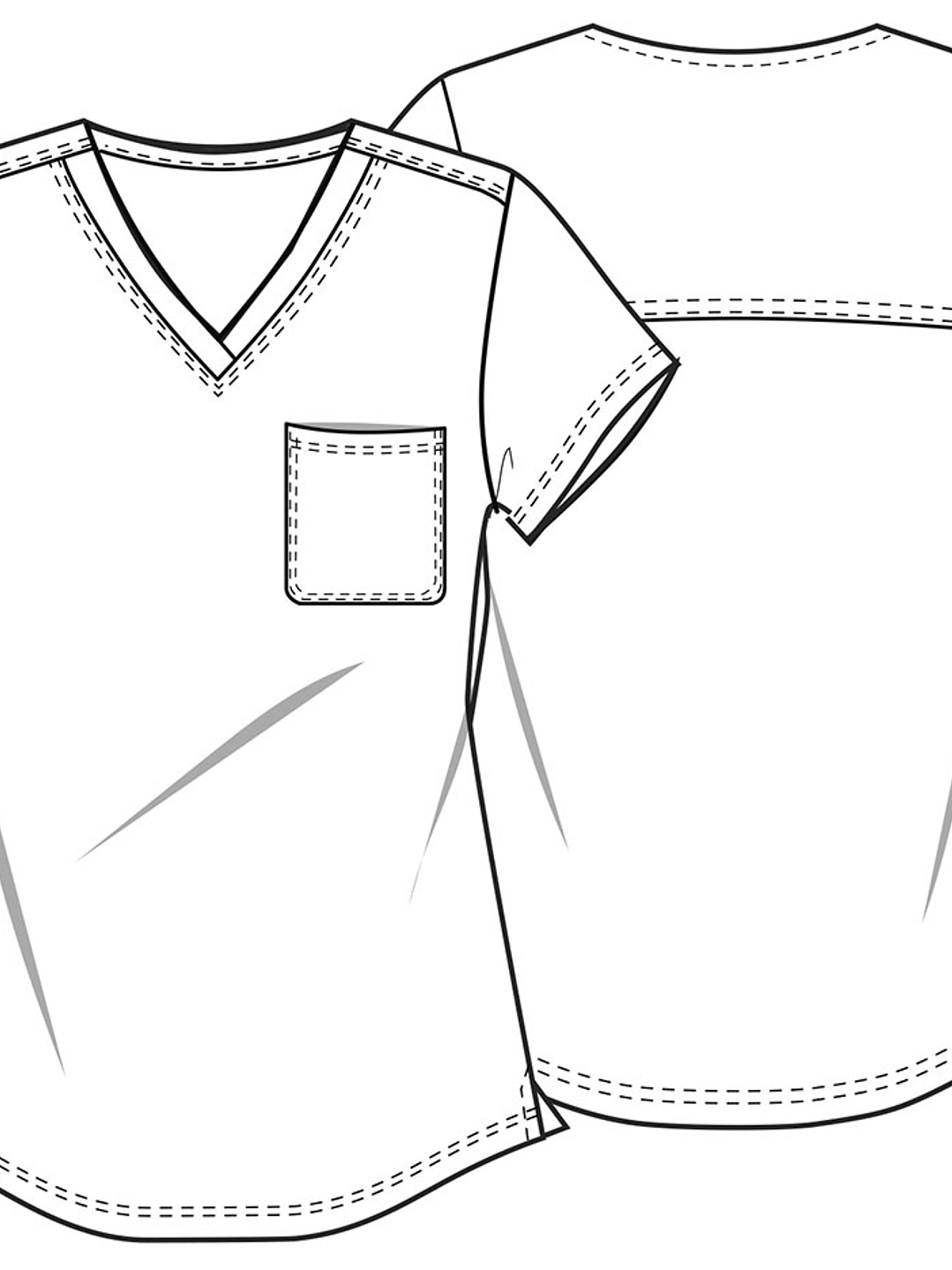 Top Diseño Mujer con Cuello en V CK664 6