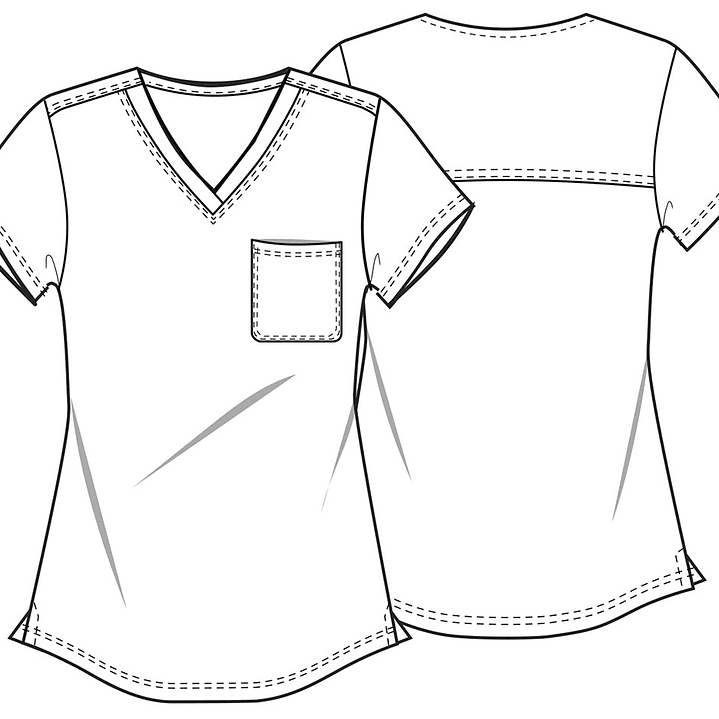 Top Diseño Mujer con Cuello en V CK664 6