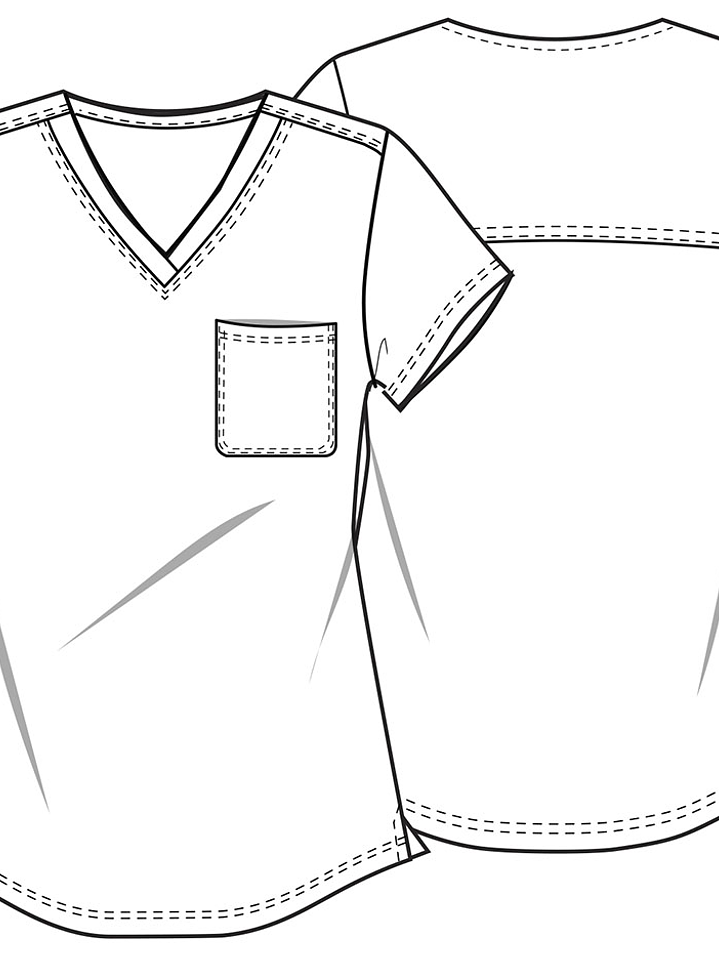 Top Diseño Mujer con Cuello en V CK664 6