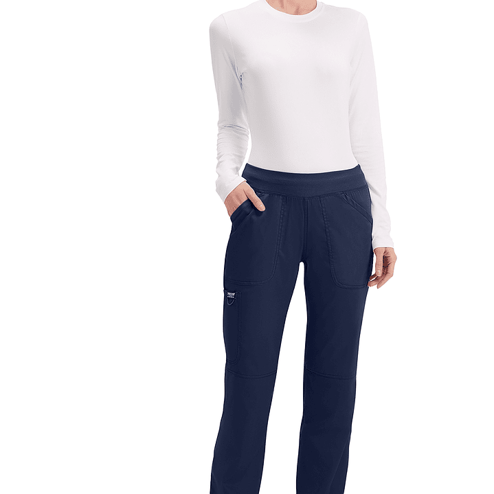 Pantalón Mujer de Tiro Medio y Pierna Recta WW110T 5