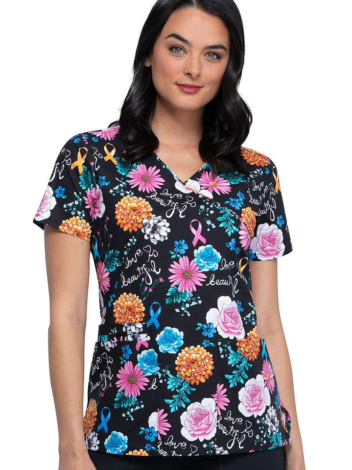 Top Diseño Mujer con Cuello en V CK614 1