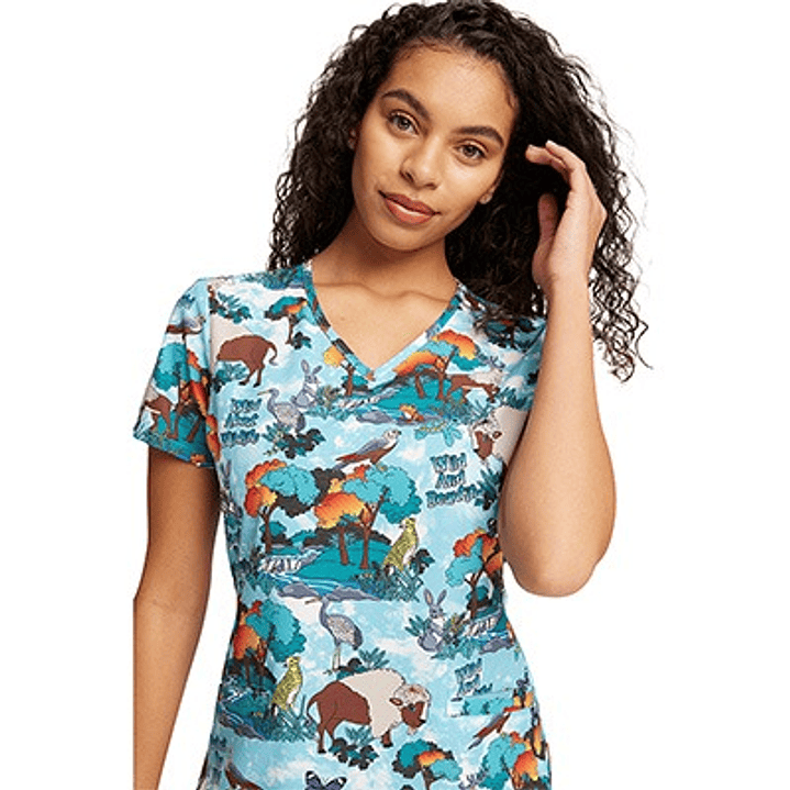 Top Diseño Mujer con Cuello en V CK637 1