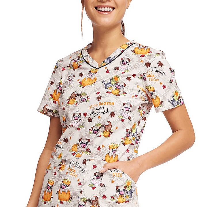 Top Diseño Mujer con Cuello en V CK646 1