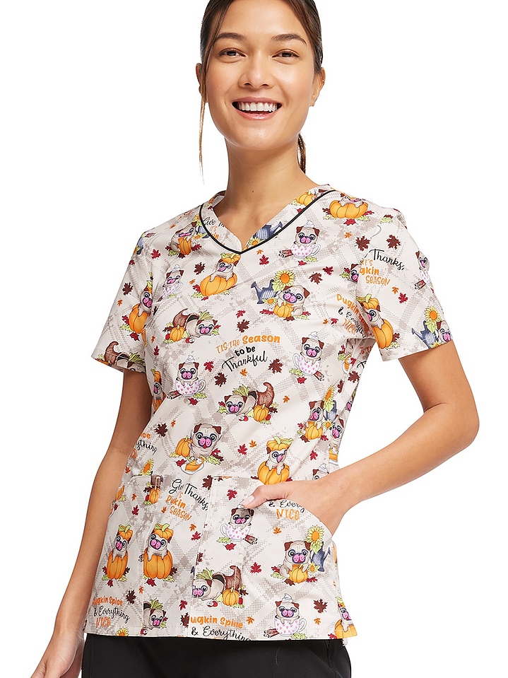 Top Diseño Mujer con Cuello en V CK646 1