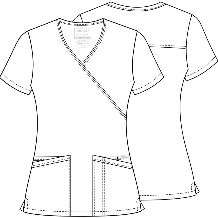 Top Mujer Cherokee cuello Cruzado  5