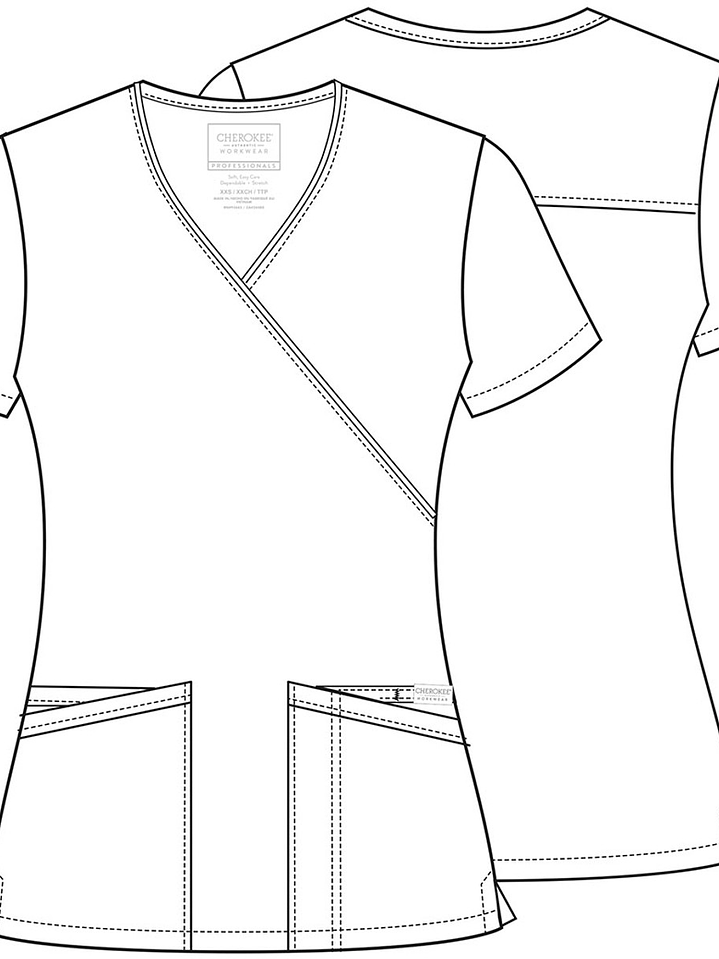 Top Mujer Cherokee cuello Cruzado  5