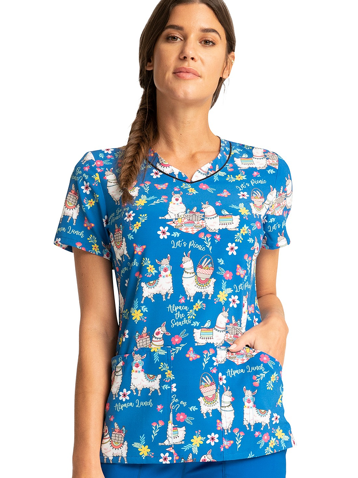 Top Diseño Mujer con Cuello Redondo CK678 1