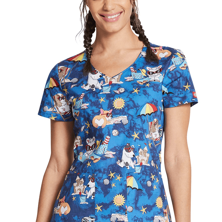 Top Diseño Mujer con Cuello en V DK700 1