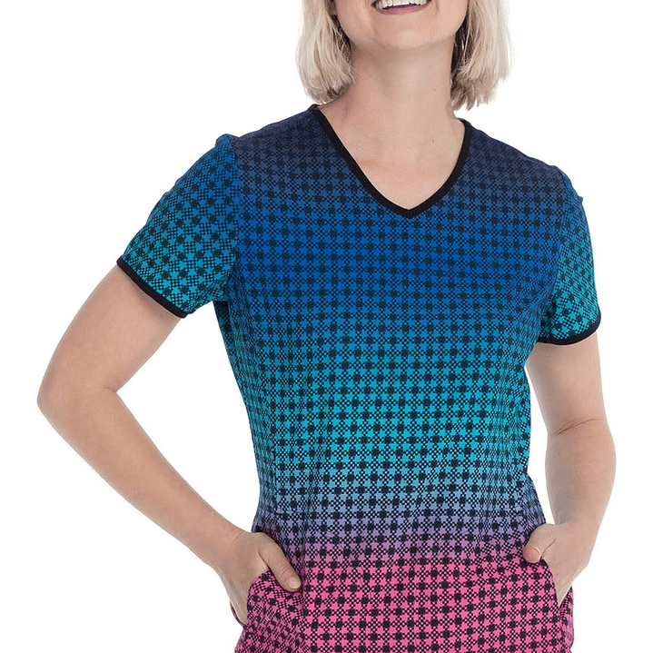 Top Diseño Mujer con Cuello en V HS877 1